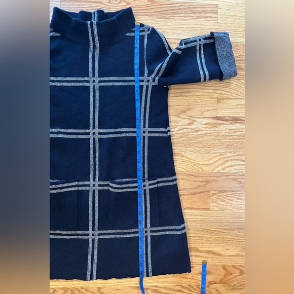 Anthropologie Moth Blue Window Paned
Wool Blend Mock Neck Tunic Sweater - Size S - Picture 8 of 10